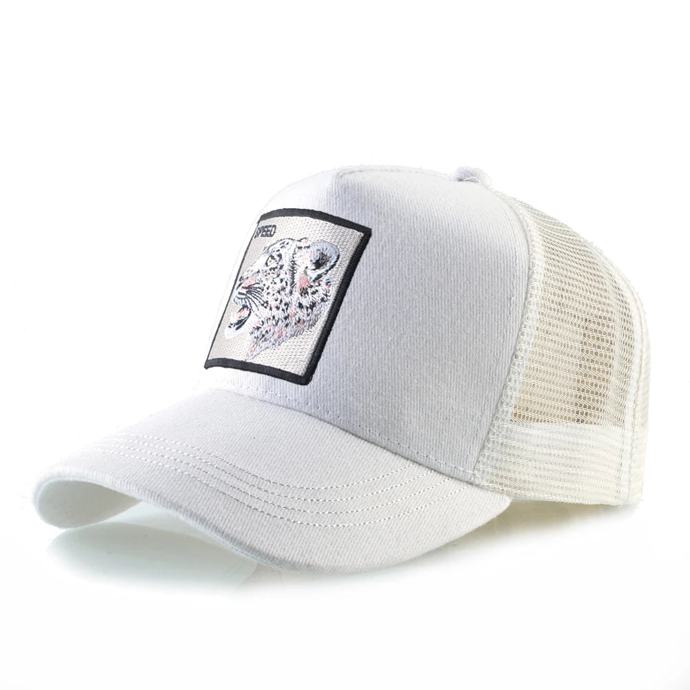 Boné Trucker Unissex com Patch Bordado – Estilo Casual, Respirável e Ajustável