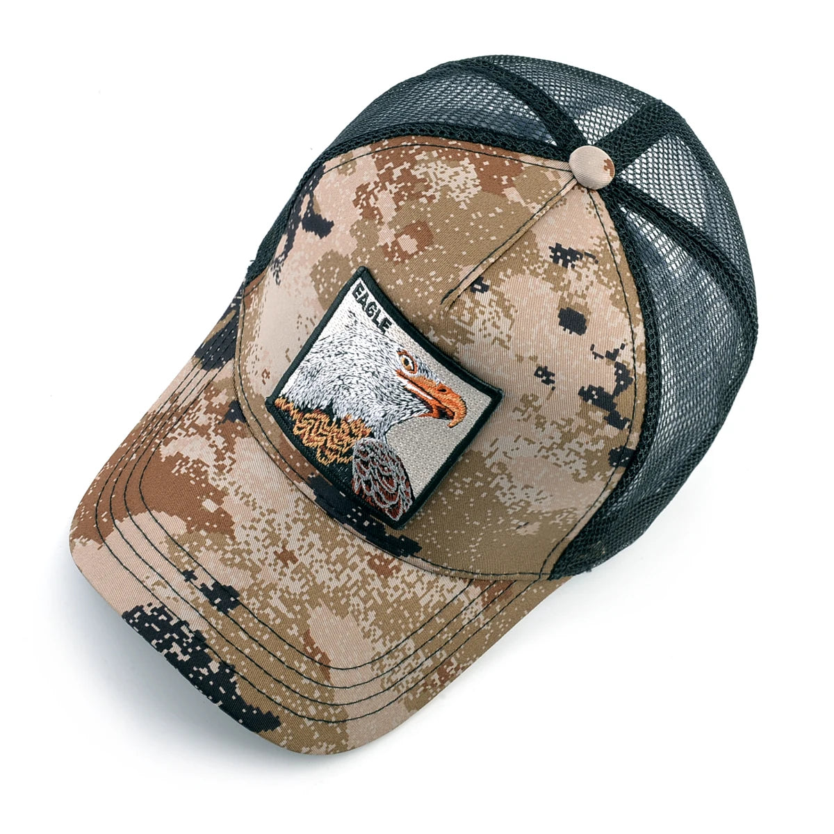 Boné Trucker Unissex com Patch Bordado – Estilo Casual, Respirável e Ajustável