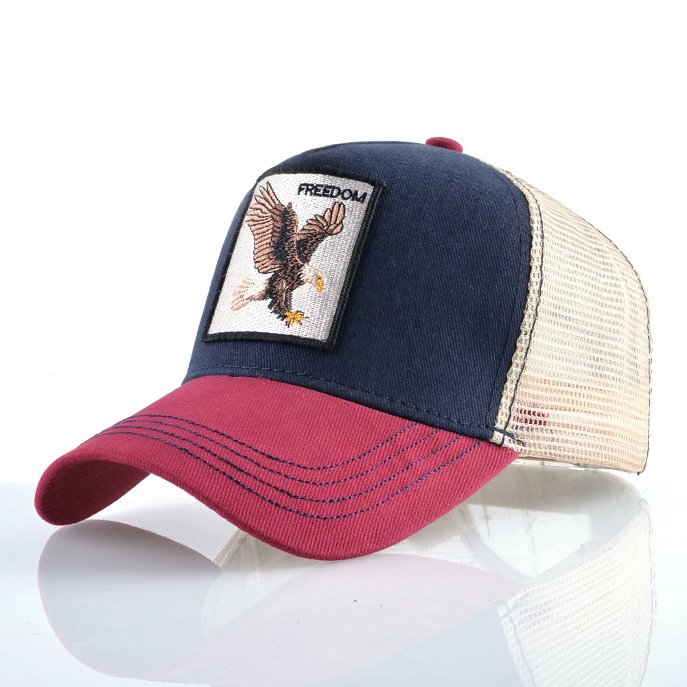 Boné Trucker Unissex com Patch Bordado – Estilo Casual, Respirável e Ajustável