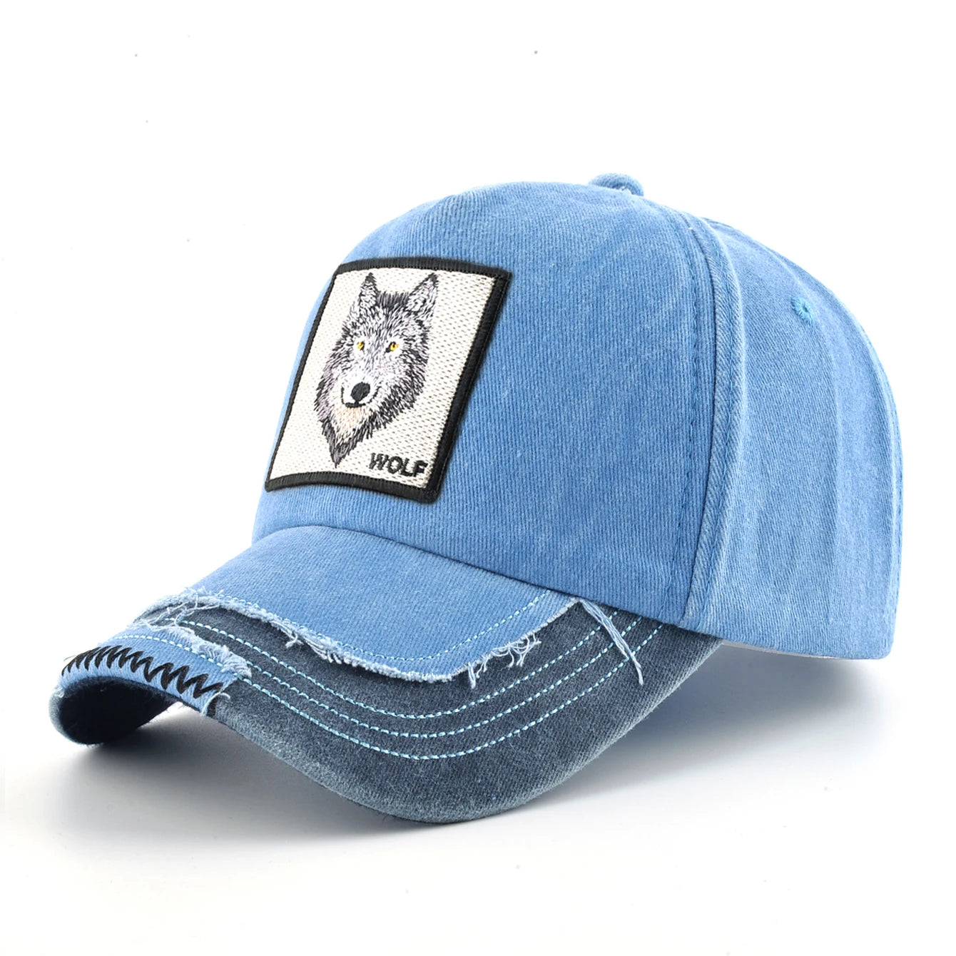 Boné Vintage Wolf Unissex – Algodão Lavado, Bordado Premium e Ajustável