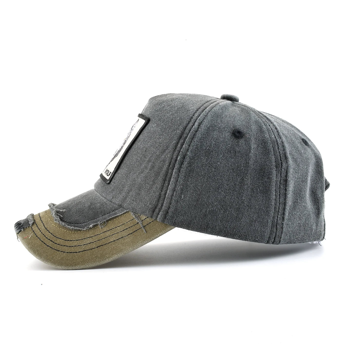 Boné Vintage Wolf Unissex – Algodão Lavado, Bordado Premium e Ajustável