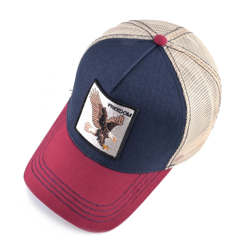 Boné Trucker Unissex com Patch Bordado – Estilo Casual, Respirável e Ajustável