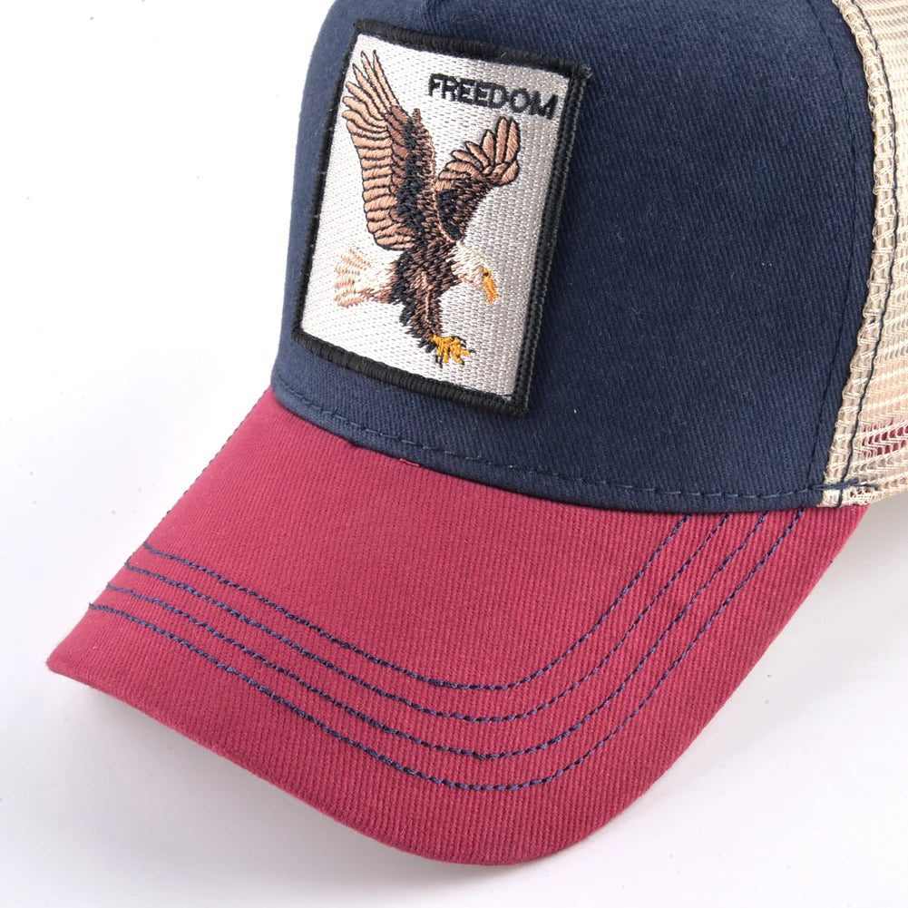 Boné Trucker Unissex com Patch Bordado – Estilo Casual, Respirável e Ajustável